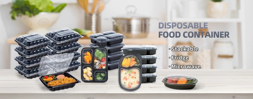 Disposable Bento Boxes — 2, 3 & 4 Compartment Disposable Food Containers