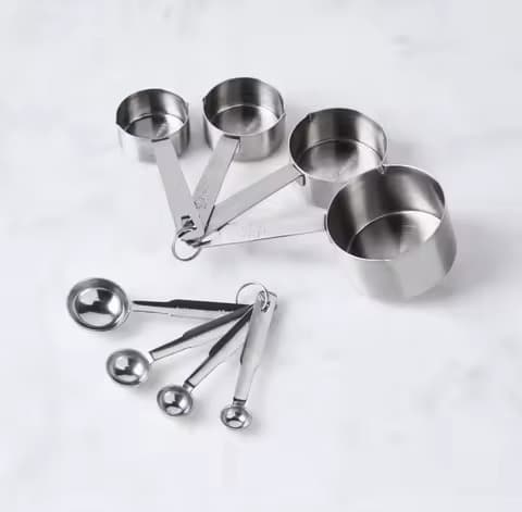 Premium Stainless Steel Measuring Cup Set With Accurate Etched Markings Designed For Professional Baking And Cooking