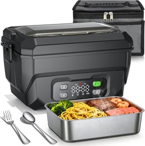 Customized 1.3L Self Heating Lunch Box Rechargeable Smart Insulated Thermal Lunch Box Wireless Heated Lunch Box for Outdoors