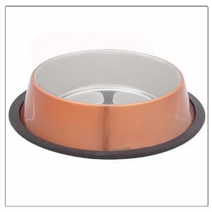 Stainless Steel Pet Bowl Dog Bowl with Copper Plating