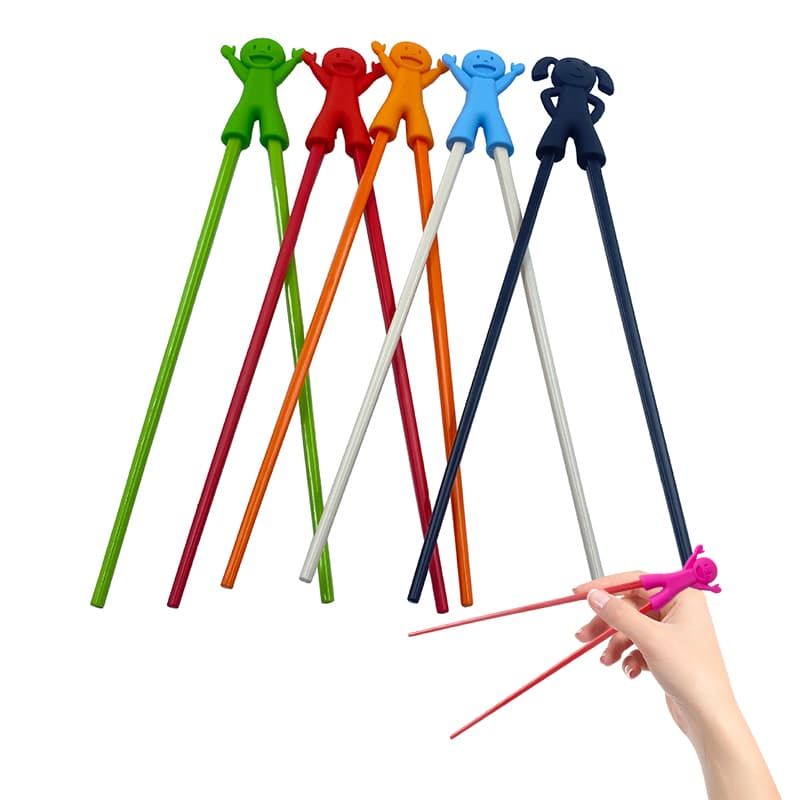Food Grade Silicone Chopsticks for Kids  Training Chopsticks Eco-Friendly Ages: 2 Years and up Easy to Clean & Dishwasher Safe