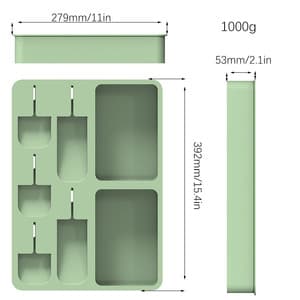 2023 Multifunctional Silicone Utensil Organizer Drawer Silverware Organizer for Kitchen Drawer Utensil Cutlery Tray For Drawer