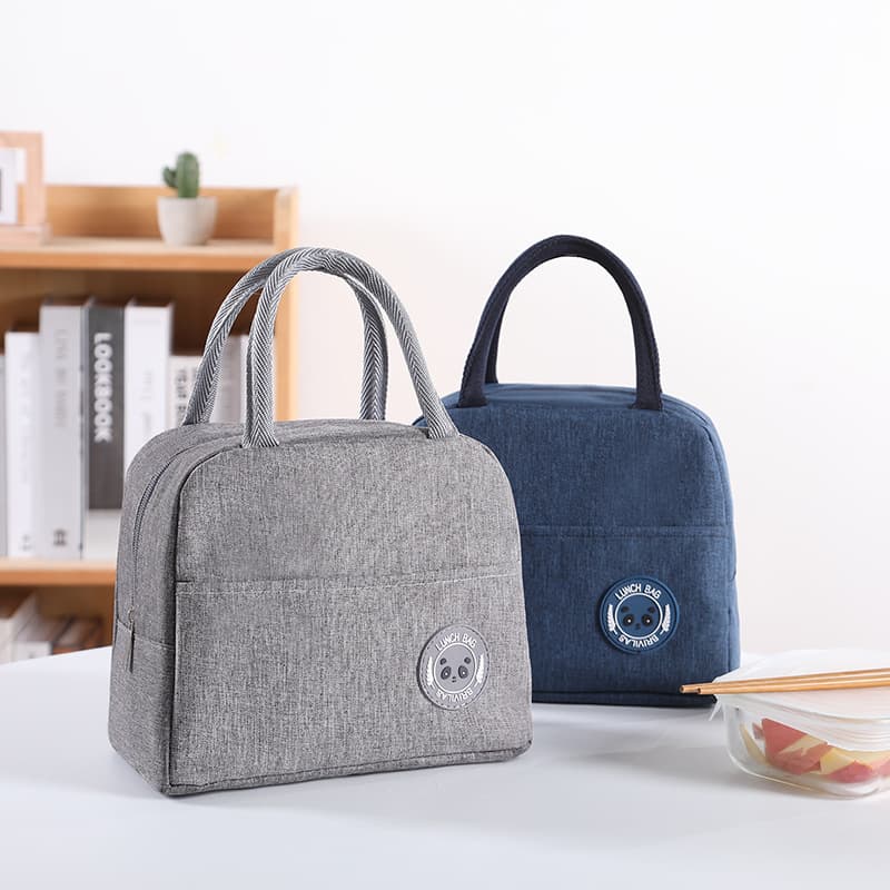 Portable Insulated Lunch Bag Oxford PEVA Modern Design Storage Work School Picnic Camping Zipper Multifunctional 2 Persons
