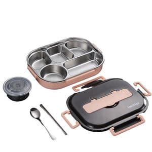 Thermal Insulated Lunch Container Student Tiffin Box Stainless Steel Bento Lunch Box With Cutlery