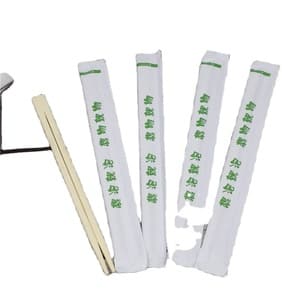wood chopsticks with paper bags packings