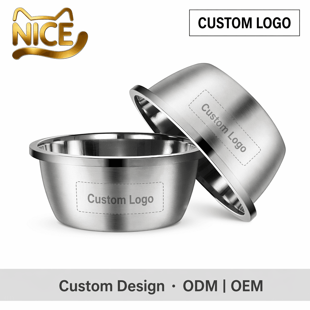 Stainless Steel Large Dog Bowl Set with High Capacity Metal Dog Food Bowl Desirable Water and Food Bowls for Heavy Duty