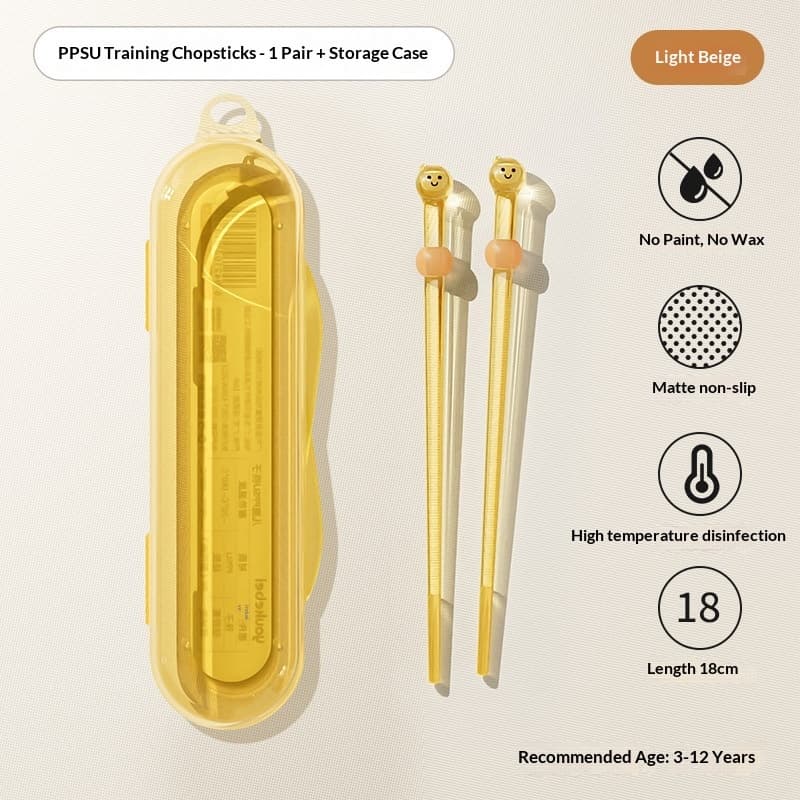 Custom OEM ODM Anti-slip Children's Eco-Friendly Durable Practice Eating Tools Baby Tableware PPSU Kids Training Chopsticks