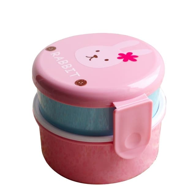 Premium Quality Food Containers Popular Lovely Animal Prints Round Shape Eco Friendly Plastic Lunch Box Bento Boxes for Kids 171