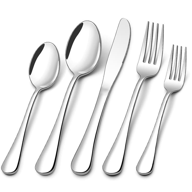 Wholesale Stainless Steel Cutleries Bulk Silver Flatware Fork Knife and Spoon Cutlery Party Dining Silverware Set