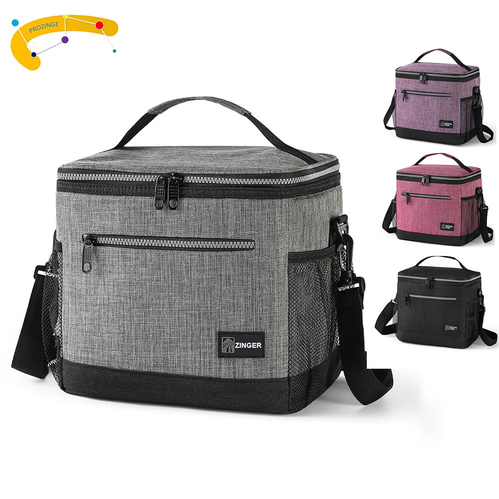 Custom Picnic Bag Outdoor Travel Sports Cooler Commuting Lunch Bag Large Capacity Handheld Waterproof Insulated Zipper Closure