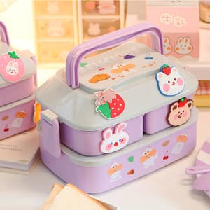 Hot Selling Plastic Microwave Lunch Box bag Portable Insulated Lunch Box For Girls School Kids