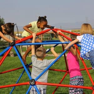 XIHA 2021 Hot sale rope climbing frame children climbing training kids dome climber with slide