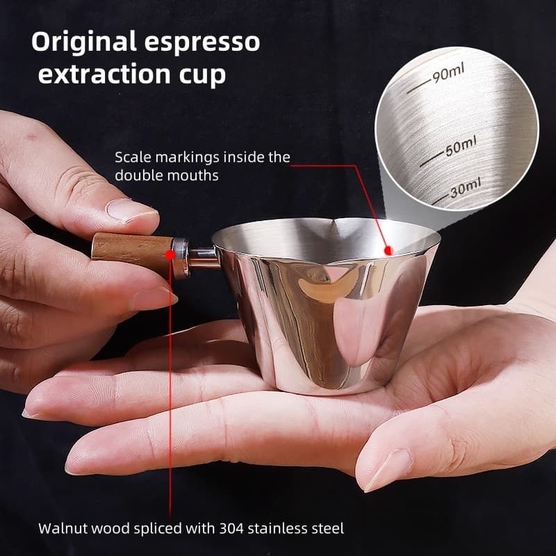 High Quality and Customizable 304 Stainless Steel Material Coffee Measuring Cup for  Home and Commercial Hotels Making Beverages