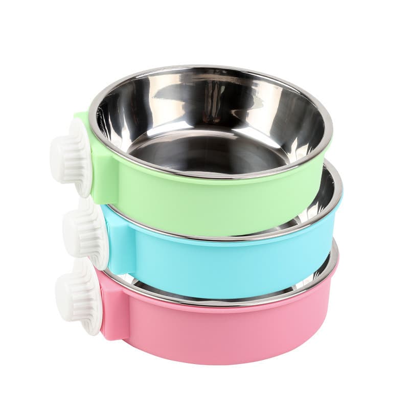 Pet Bowl Stainless Steel Pet Food Water Feeder Hanging Bowl for Dog Drink Water and Food Container Water Dish