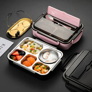 Wholesale 2022 Lunch Box Bento Food-grade Stainless Steel Insulated Student Adult New Year Lunch Box
