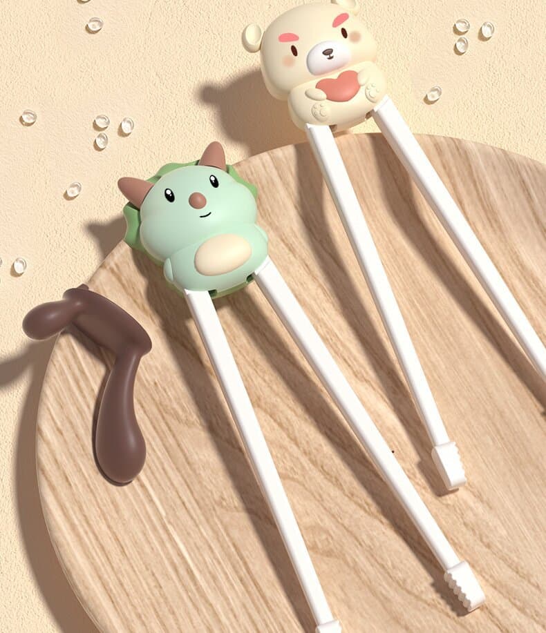 Dinnerware Flatware Children Kid Baby Portable Stainless Steel Utensils Spoons Forks and Chopsticks Cutlery Set with Case Box
