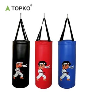 Boxing TOPKO Custom Gym Boxing Sandbags Sanda Training Sandbags Kids Hitting Hanging Pu Punching Bags