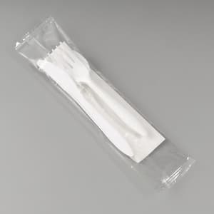 China Factory Custom Restaurant Silverware 2.5g Wrapped Disposable Pp Salad Black Plastik Plastic Forks Pack