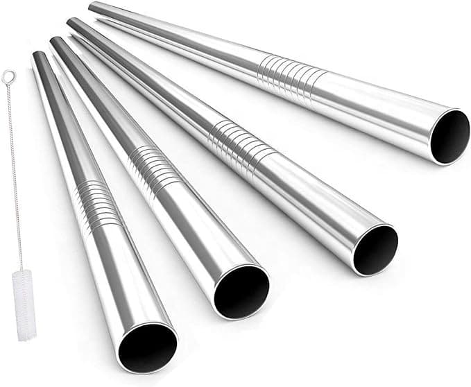 Factory Direct Sales Food Grade 304 Stainless Steel Straw Set for Children and Adults 316 Stainless Steel Color Metal Straws