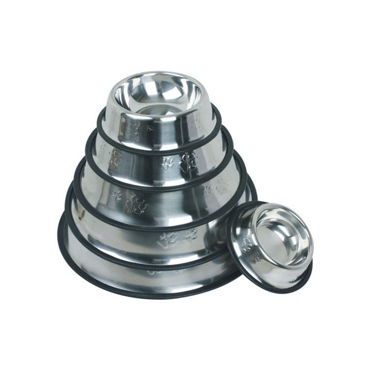 Petstar Factory Customize Anti-skip Anti Spill Pet Dog Stainless Steel Bowl