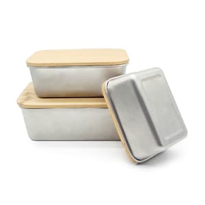 Stainless Steel Insulated Lunch Box Multi-specification Lunch Box Stainless Steel Lunch Box With Bamboo Lid