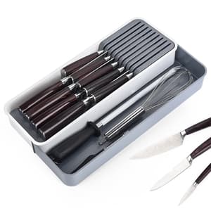 Kitchen Drawer Organizer Silverware Organizer for Kitchen Storage Tray Box for Cutlery Spoon Knife and Fork Partition Storage