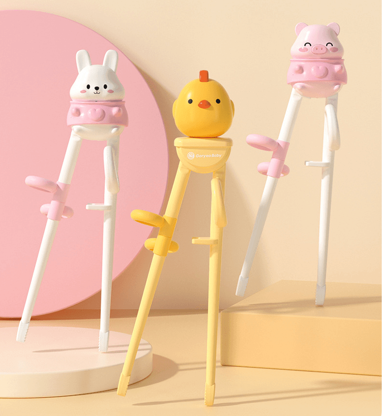 Reusable Eco-Friendly Kid Dining Fancy Chopsticks for Age 2 Years Old Baby Kids ABS/Silicone Business Gifts