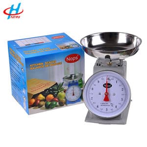 Mechanical stainless steel kitchen weight scale with bowl/spring scale