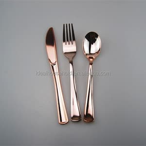 Disposable Plastic Silverware, Fancy Plastic Cutlery, Heavy Duty Quality Utensils for Catering Formal Events
