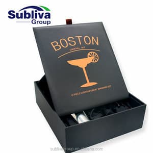 Cocktail Set Box Cocktail Set Boston Cocktail Set 10 Pieces - Rectangular Gift Box