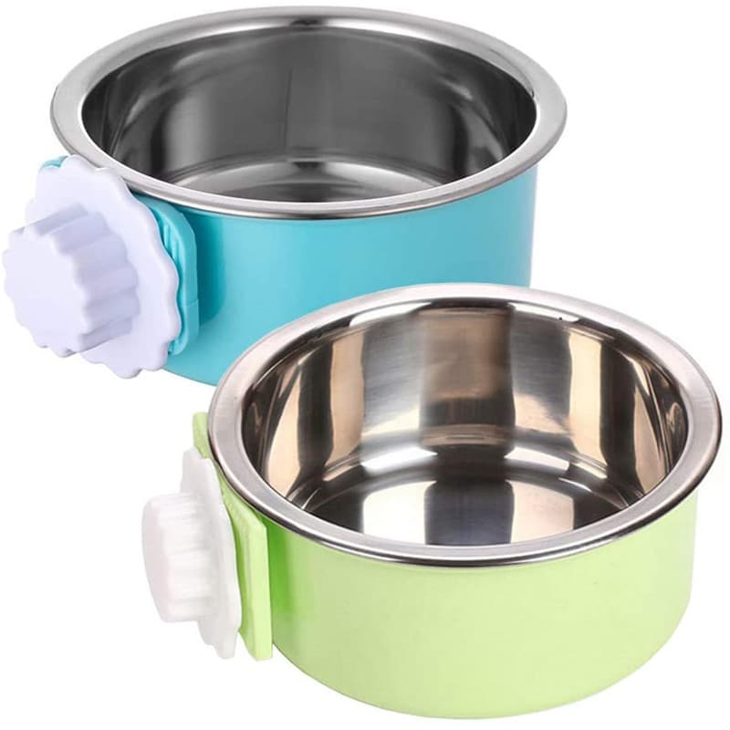 Stainless Steel Eco-Friendly Waterproof Hanging Dog & Cat Bowl for Indoor Use
