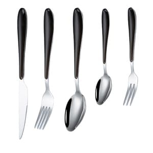 Wholesale Colorful Stainless Steel Silverware Cutlery Plastic Handle Spoon Fork Flatware Set