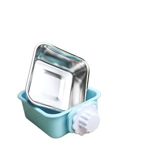 Hot Removable Stainless Steel Crate Hanging Pet Cage Feeder Dog Bowl Food Water Coop Cup for Puppy Birds Rabbit Crate Food Bowl