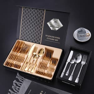 Fork Set Amazon Knife Spoon Fork Set 24 Pcs Stainless Steel Gold Flatware Set 4 Pcs Cutlery Set With Gift Box