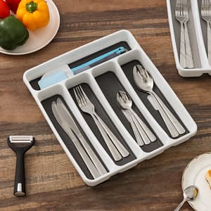 K   B Wholesale Kitchen Cabinet Drawer Divided Storage Cutlery Tray Utensil Organizer Tray Small Silverware Tray