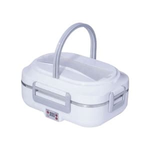 Portable food storage box with handle, heated and insulated lunch box, stainless steel lunch box