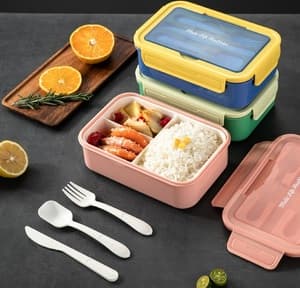 cute school microwaveable insulated carry-all lunch box kids bento box for kids lunch wholesale