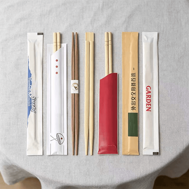 Eco-friendly Disposable Bamboo Chopsticks Wholesale Individually Wrapped Natural Bamboo Chopsticks for Restaurant Sushi Takeaway