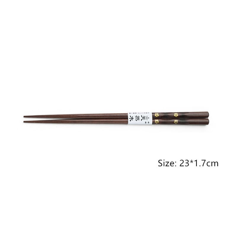 Wholesale Reusable Japanese Style Wooden Chopsticks Printed Custom Logo Wood Chopsticks With Wooden Sakura Chopsticks