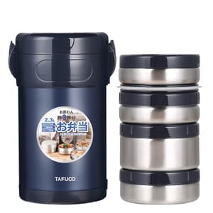 2.3L 4 Layer metal thermal insulated stainless steel lunch box vacuum seal lunch box for kids