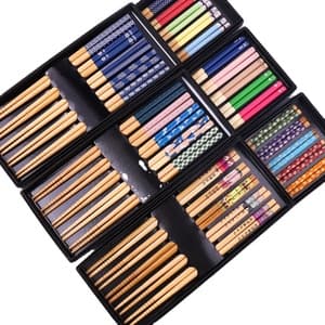 Japanese Wood Bamboo Chopsticks (5pairs/box) Japanese Cuisine Dinner Chopsticks