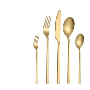 Gold Silverware Flatware Set for 8  Stainless Steel Cutlery Set  Wedding Party Festival Silverware  Dishwasher Safe