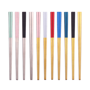 Stainless Steel Chopsticks With Multi-color 5PCS 10PCS Gift box Hollow High Quality 304 Chopsticks Set