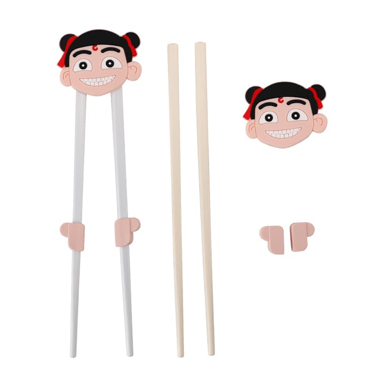Leatchliving Baby Learning Training Chopsticks Cartoon Nezha Beginner Chopstick Tableware Kids Eating Training Helper