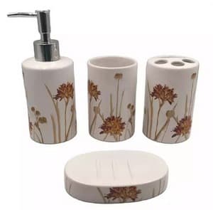 Ceramic Bathroom set Porcelain bathroom set Cheap Price 4 pcs Ceramic Bathroom Accessories set