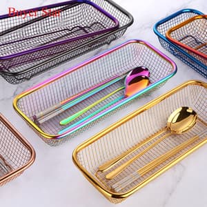 Buyer Star Kitchen Storage Dishes Drying Rack Chopsticks Shelf Stainless Steel Knife Fork Chopsticks Storage Basket