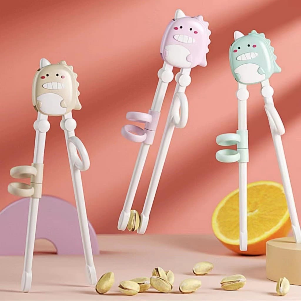 Dinosaur Training Chopsticks for Kids Reusable and Cute Learning Chopstick Helper