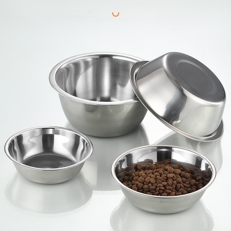 Dog Bowl Stainless Steel Pet Feeding Bowl Food Level Small Lightweight Stainless Steel Dog Bowl