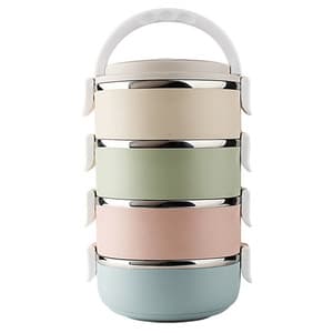 2017 New Available 2.8L 2-Tier Stainless Steel Lunch Box Vacuum Insulated Lunch Containers with gift bag