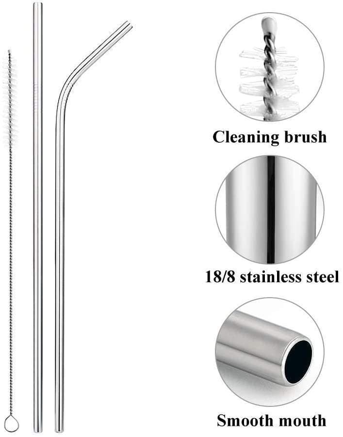 Wholesale Surtechs International 20oz Stainless Steel Classic Reusable Black Rose Gold Silver Custom Portable Drinking Straw Set